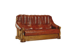 FREDAS II 3+2+1 sofa, miegama sofa, fotelis - minkštų baldų komplektas su medienos apdaila svetainei, valgomajam, biurui  