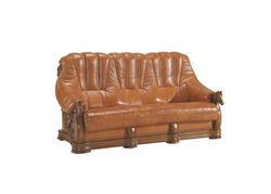 Svetainės baldai | Minkšta trivietė miegama sofa su medienos apdaila svetainei, valgomajam, biurui OSLAS