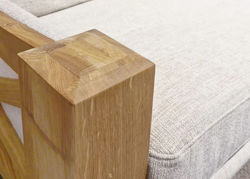 Svetainės baldai | MAGRĖ-9, MAGRĖS BALDAI minkštas kampas su natūralios medienos detalėmis svetainės kambariui, biurui 