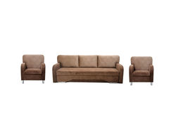 Svetainės baldai | Minkšta miegama sofa, kompaktiškas fotelis - minkštų baldų komplektas svetainei, vaikų, jaunuolio kambariui ARE24 3+1+1