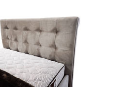 Miegamojo baldai | Minkšta dvigulė miegamojo kambario lova su patalynės dėže EIRA1