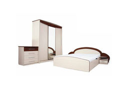 Miegamojo baldai | JUNA dvigulė lova, komoda, spintelė, spinta - miegamojo kambario kolekcija 