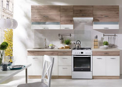 Virtuvės baldai | Pastatoma, pakabinama virtuvės spintelė, ūkinė spinta, lentyna - virtuvės baldų kolekcija E