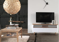 Valgomojo baldai | AM6 skandinaviško stiliaus TV staliukas, spintelė svetainei, valgomajam, biurui 