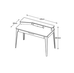 AMALFI 8 skandinaviško stiliaus konsolė,  darbo stalas, rašomasis stalas, svetainei, darbo kambariui, biurui 