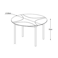 LATINA 8 modernaus dizaino pietų stalas virtuvės, valgomojo, svetainės stalas 