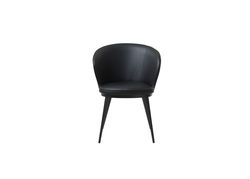 GA4 JUODA minkšta kėdė - foteliukas valgomajam, virtuvei, svetainei, pietų, virtuvės stalui 