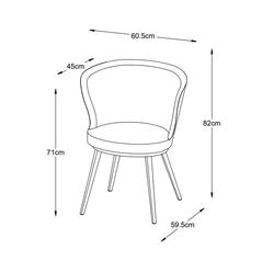 Svetainės baldai | GA5 TAUPE minkšta kėdė - foteliukas valgomajam, virtuvei, svetainei, pietų, virtuvės stalui 