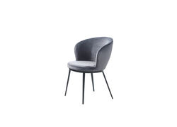 Svetainės baldai | Minkšta kėdė - foteliukas valgomajam, virtuvei, svetainei, pietų, virtuvės stalui GA6 PILKA