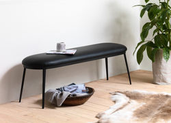 Svetainės baldai | Skandinaviško stiliaus suoliukas svetainės, valgomojo kambariui, valgomojo, pietų stalui GA10 JUODA