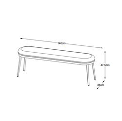 Svetainės baldai | GA11 TAUPE skandinaviško stiliaus suoliukas svetainės, valgomojo kambariui, valgomojo, pietų stalui 