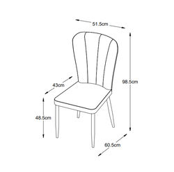 HUDSON 1 PILKA minkšta kėdė valgomajam, virtuvei, svetainei, pietų, virtuvės stalui