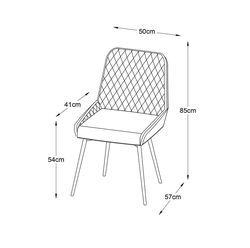 MILTON 2 GELSVAI RUDA ergonomiškos formos minkšta kėdė virtuvei, valgomajam, svetainei 