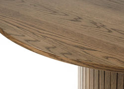 Svetainės baldai | Skandinaviško stiliaus pietų stalas, virtuvės, valgomojo, svetainės stalas NO9 RŪKYTAS ĄŽUOLAS