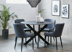 Svetainės baldai | OT1 KD PILKA minkšta kėdė valgomajam, virtuvei, svetainei, pietų, virtuvės stalui