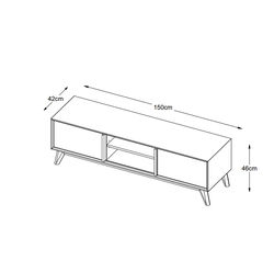 Svetainės baldai | RH5 skandinaviško stiliaus TV staliukas, spintelė svetainei, valgomajam, biurui