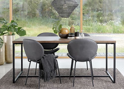 RIVOLI 11 RŪKYTAS ĄŽUOLAS skandinaviško stiliaus modernus pietų stalas, virtuvės, valgomojo, svetainės stalas 