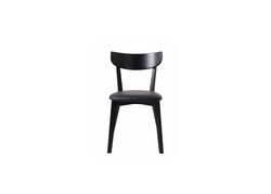 PERO 2 JUODA klasikinio dizaino ąžuolo masyvo kėdė virtuvei, valgomajam, svetainei