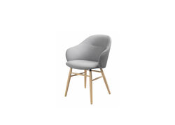 TE2 PILKA minkšta kėdė, foteliukas valgomajam, virtuvei, svetainei, pietų, virtuvės stalui