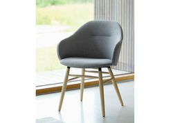 TE2 PILKA minkšta kėdė, foteliukas valgomajam, virtuvei, svetainei, pietų, virtuvės stalui