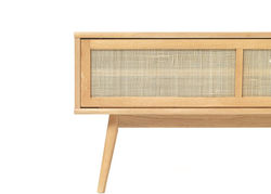 Svetainės baldai | BA8 - natūralus ąžuolas skandinaviško stiliaus TV staliukas, spintelė svetainei, valgomajam, biurui 