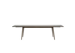 Svetainės baldai | BA10 - rūkytas ąžuolas skandinaviško stiliaus pietų stalas, ištraukiamas virtuvės, valgomojo, svetainės stalas