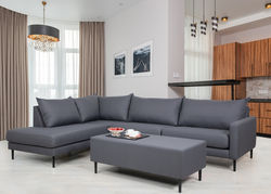 Svetainės baldai | FIESTA, GRAFŲ BALDAI minkštų baldų kolekcija: minkštas kampas, sofa, fotelis, pufas 