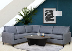 Svetainės baldai | MIAMI, GRAFŲ BALDAI minkštų baldų kolekcija: minkštas kampas, sofa, fotelis, pufas 