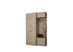Prieškambario baldai | 140 prieškambaris su drabužių kabykla, lentyna, ąžuolas Bordeaux
