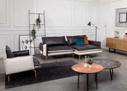 Svetainės baldai | LOFT, MAGRĖS BALDAI minkštas patogus industrinio stiliaus fotelis svetainei, valgomajam, biurui