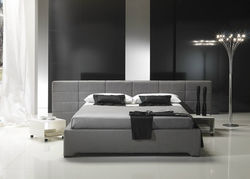 Miegamojo baldai | MODERA minkšta dvigulė moderni miegamojo kambario lova su patalynės dėžė 
