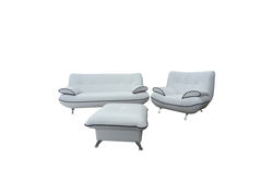 Svetainės baldai | SAMBO-2 minkštų baldų komplektas: miegama sofa - lova, fotelis, pufas