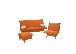 Svetainės baldai | FLIPAS-8 minkštų baldų komplektas: miegama sofa - lova, fotelis, pufas