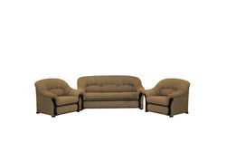 Svetainės baldai | LIUCIJA 3+1+1 minkštų baldų komplektas: trivietė sofa - lova, fotelis