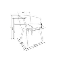 H16 TAMSIAI PILKA kėdė - foteliukas valgomajam, virtuvei, svetainei, pietų, virtuvės stalui