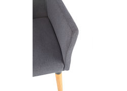 H17 TAMSIAI PILKA kėdė - foteliukas valgomajam, virtuvei, svetainei, pietų, virtuvės stalui