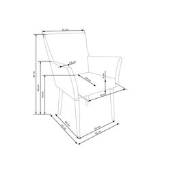 H17 TAMSIAI PILKA kėdė - foteliukas valgomajam, virtuvei, svetainei, pietų, virtuvės stalui