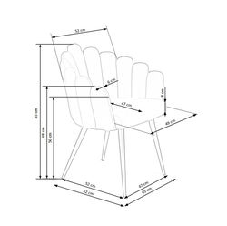 H30 ŽALIA kėdė - krėslas valgomajam, virtuvei, svetainei, pietų, virtuvės stalui