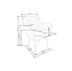 H36 TAMSIAI ŽALIA kėdė - krėslas valgomajam, virtuvei, svetainei, pietų, virtuvės stalui