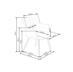 Virtuvės baldai | H48 kėdė - foteliukas valgomajam, virtuvei, svetainei, pietų, virtuvės stalui