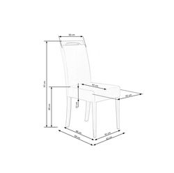 Virtuvės baldai | KLARA PILKA-BALTA kėdė valgomajam, virtuvei, svetainei, pietų, virtuvės stalui