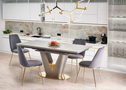 ROMANAS pietų stalas, prailginamas virtuvės, valgomojo, svetainės stalas