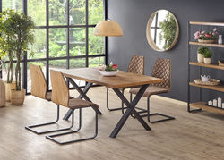 KASPARAS pietų stalas, padidinamas virtuvės, modernaus skandinaviško dizaino valgomojo, svetainės stalas