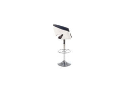 H59 BALTA-JUODA reguliuojamo aukščio baro kėdė virtuvei, svetainei, valgomajam