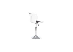 MATRICA2 BALTA-JUODA modernaus dizaino reguliuojamo aukščio baro kėdė virtuvei, svetainei, valgomajam