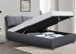 Miegamojo baldai | BRIGITA160 modernaus dizaino dvigulė minkšta lova miegamojo kambariui