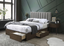 Miegamojo baldai | GIEDRIUS160 dvigulė lova su patalynės dežėmis miegamajam, minkšta lova