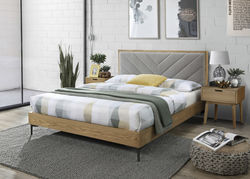 MARGO160 modernaus dizaino dvigulė miegama lova miegamajam, be patalynės dėžės