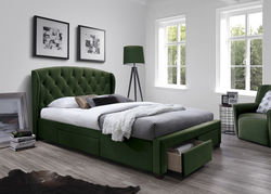 Miegamojo baldai | SABINA160 modernaus dizaino miegamojo kambario lova su patalynės dėžėmis 
