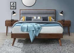 Miegamojo baldai | ROLANDAS160 klasikinio dizaino miegamojo kambario dvigulė lova be patalynės dėžės